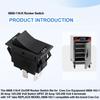 0808-116K 0808-116-K Rocker Switch Replacement for CRES Cor Equipment 0808-103-1,20 Amp 125-250 Volt Switch, 7/8 X 1-1/2 DPST, Replaces 0808-113-K1, 0808-113-K, LLC Rocker Switches 77020RQ view 3