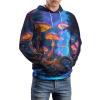 Blacklight Mushroom Forests Adult Hoodies Casual Sweatshirt Long Sleeve Pullover Hooded with Pockets for Women Men 4XL view 4