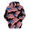 USA Flag Adult Hoodies Casual Sweatshirt Long Sleeve Pullover Hooded with Pockets for Women Men M view 3