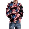 USA Flag Adult Hoodies Casual Sweatshirt Long Sleeve Pullover Hooded with Pockets for Women Men M view 4