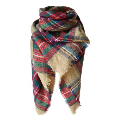 Black+y+Deals+2024 Long Scarves For Women Winter Scarf For Women 2024 White Multicoloured Check Scarf Double Imitation Checkered (Bronze, One Size) Fall Winter Pashmina Scarves Wraps For Cold We
