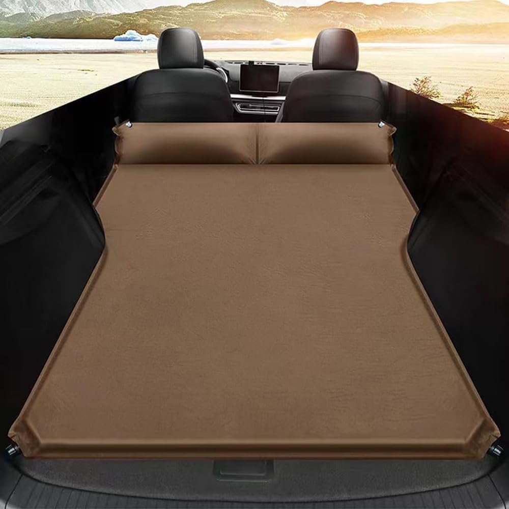 JZWSD Car Inflatable Mattress for Mini Hatch R56 One/D/Cooper/S/SD 2007 2008 2009 2010 2011 2012 2013 Portable Flocking Air Mattress Camping Travel Mattress Auto Accessories,Brown