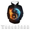 Fire And Water Yin And Yang Adult Hoodies Casual Sweatshirt Long Sleeve Pullover Hooded with Pockets for Women Men M view 2
