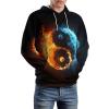 Fire And Water Yin And Yang Adult Hoodies Casual Sweatshirt Long Sleeve Pullover Hooded with Pockets for Women Men M view 4