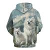 Americanes Eskimoess Dog Print Adult Hoodies Casual Sweatshirt Long Sleeve Pullover Hooded with Pockets for Women Men M view 3