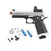 Vorsk Aluminium CNC Airsoft Hi-Capa 4.3 Gas Blowback Pistol w/Red Dot Sight (Black/Chrome) view 1