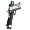 Vorsk Aluminium CNC Airsoft Hi-Capa 4.3 Gas Blowback Pistol w/Red Dot Sight (Black/Chrome) view 2