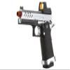 Vorsk Aluminium CNC Airsoft Hi-Capa 4.3 Gas Blowback Pistol w/Red Dot Sight (Black/Chrome) view 3