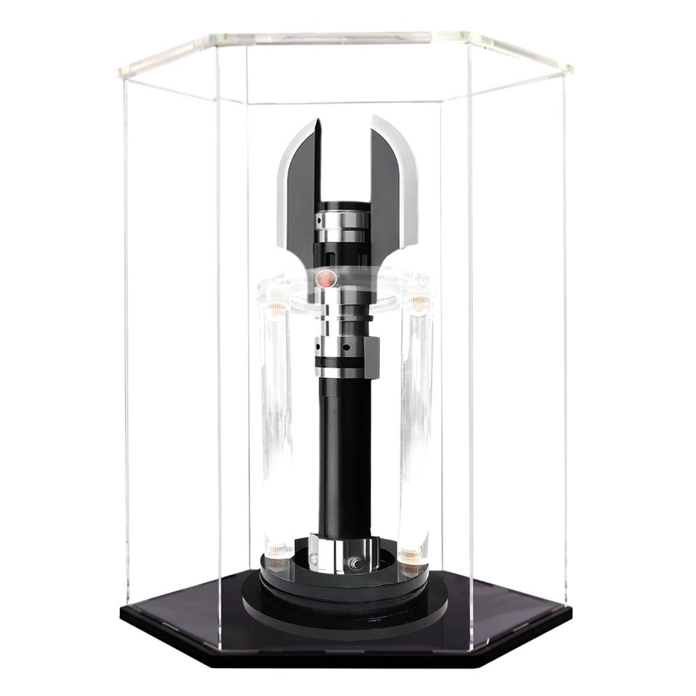 Light Saber Holder Display Case Clear Acrylic Display Case Self Assemble Display Case Display Case for Collectibles Suitable for Lightsaber Action Figures Models and Home Storage
