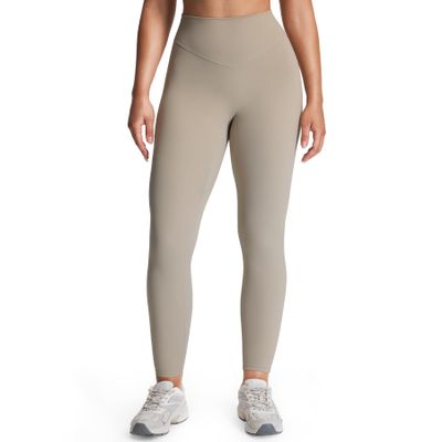 Aoxjox Womens Workout Leggings Metamorph Mid-Rise Hidden Scrunch Tummy Control Gym Training Yoga Pants 27" (Mink, X-Large)