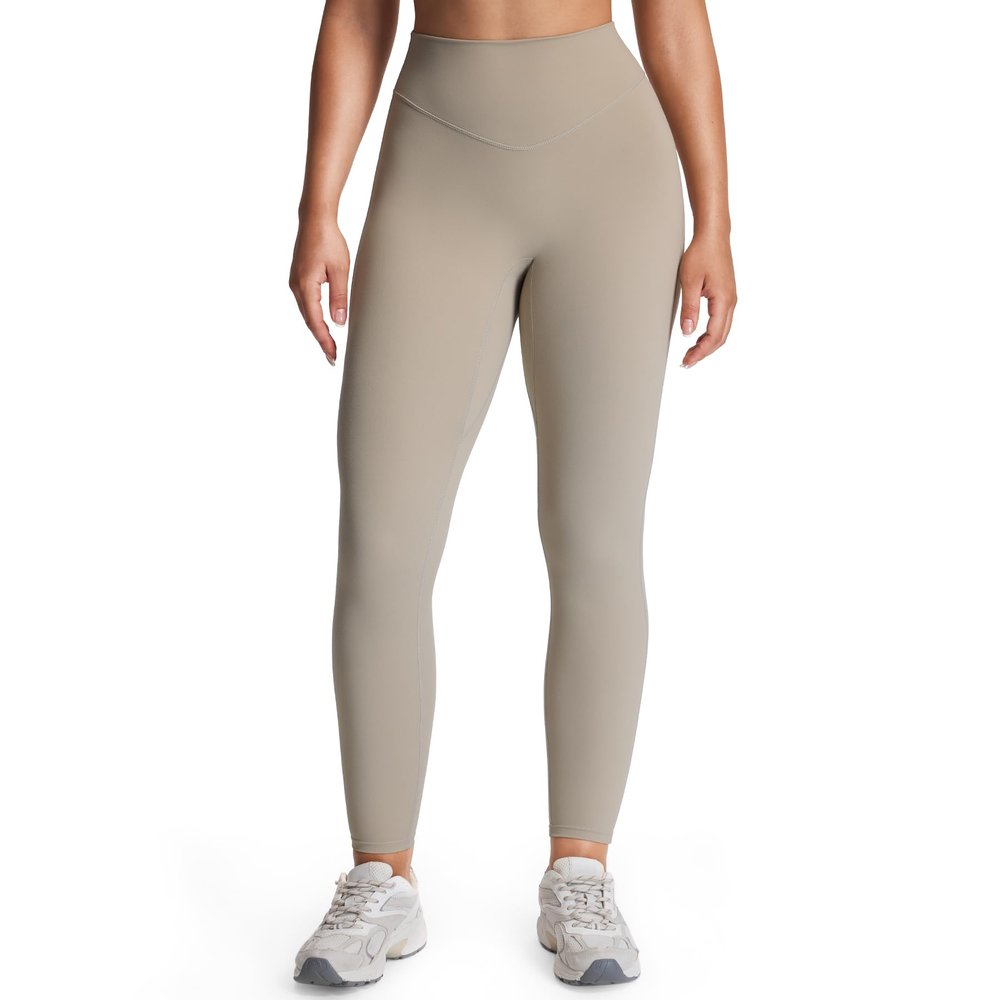 Aoxjox Womens Workout Leggings Metamorph Mid-Rise Hidden Scrunch Tummy Control Gym Training Yoga Pants 27" (Mink, X-Large)