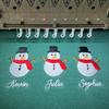 Personalized Snowman Embroidered Sweatshirt, Autumn Hoodie Green view 2