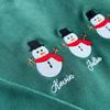 Personalized Snowman Embroidered Sweatshirt, Autumn Hoodie Green view 3