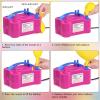 Portable Electric Balloon Pump, Balloon Pump Electric for Quick Production Balloon Arches, Automatic Balloon Air Pump Dual Nozzle Inflator for/Party/Wedding Decorations etc (US Plug) view 4