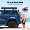 AGULIUM Road Shower, 8Gal Pressurized Water Tank with Hose and Shower Head, Roof Rack Water Tank for Camping Shower for Overland Off-Road Vehicle, Truck, RV, SUV, Sedan view 3