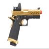 Vorsk Aluminium CNC Airsoft Hi-Capa 4.3 Gas Blowback Pistol w/Red Dot Sight (Black/Gold) view 3
