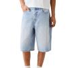 Covvoliy Men's Adult Baggy Casual Denim Shorts, Sky Blue, Size S (Length: 56 cm, Hip: 105 Waist: 81 cm), Regular Fit, Mid Rise, Cotton Blend, Machine Wash view 1