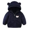 Baby Boys Girls Fleece Jackets Zip Up Hoodies Cute Bear Coats Fall Winer Clothes Jacket Newborn (Navy, 18-24 Months) view 1