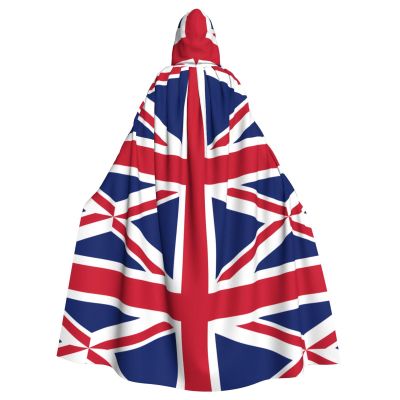 DLXW british flag hooded cape for men and women