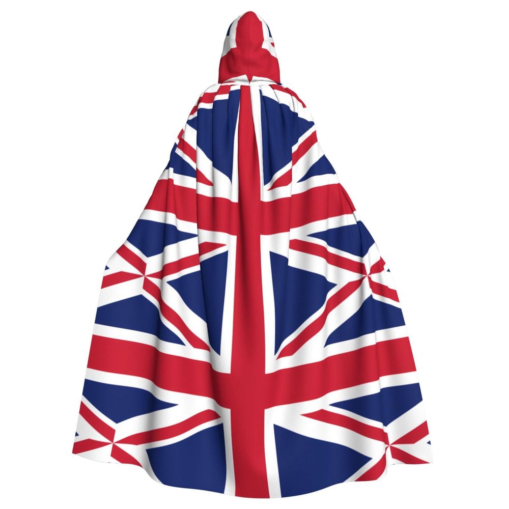 DLXW british flag hooded cape for men and women