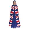 DLXW british flag hooded cape for men and women view 2