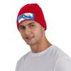 Blue Honduras Flag Printd Knitted Hat Warm Winter Hats High Elasticity Personalized Knitted Hat Red view 4