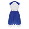 Jowowha Womens Color Block Liturgical Praise Dance Dress Lyrical Dancewear Sleeveless Worship Overlay Costume Royal Blue&White X-Large view 4