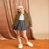 Cardigan for Girls Size 8-10 Long Sleeve Zipper Kids School Brown Sweater Jacket view 4