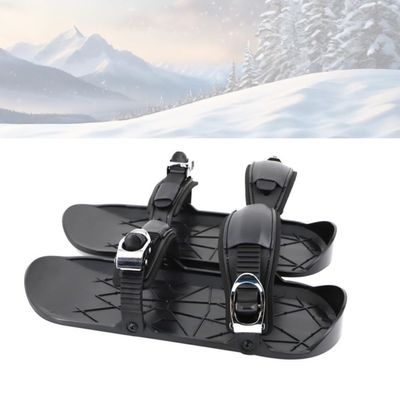 Mini Ski Skates for Snow Winter Portable Snowblades Skis Shoes Adjustable Ice Skates for Snow Winter Sports