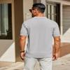 COOFANDY Mens Knit Polo Shirts Short Sleeve Casual Polo Shirts Golf Summer Lightweight Shirt Grey view 3