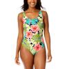 Hurley Women's UPF 50+ Sun Protection Floral One Piece Swimsuit (US, Alpha, Large, Regular, Regular, Pink) view 1
