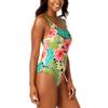 Hurley Women's UPF 50+ Sun Protection Floral One Piece Swimsuit (US, Alpha, Large, Regular, Regular, Pink) view 2