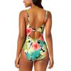 Hurley Women's UPF 50+ Sun Protection Floral One Piece Swimsuit (US, Alpha, Large, Regular, Regular, Pink) view 3