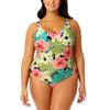 Hurley Women's UPF 50+ Sun Protection Floral One Piece Swimsuit (US, Alpha, Large, Regular, Regular, Pink) view 4