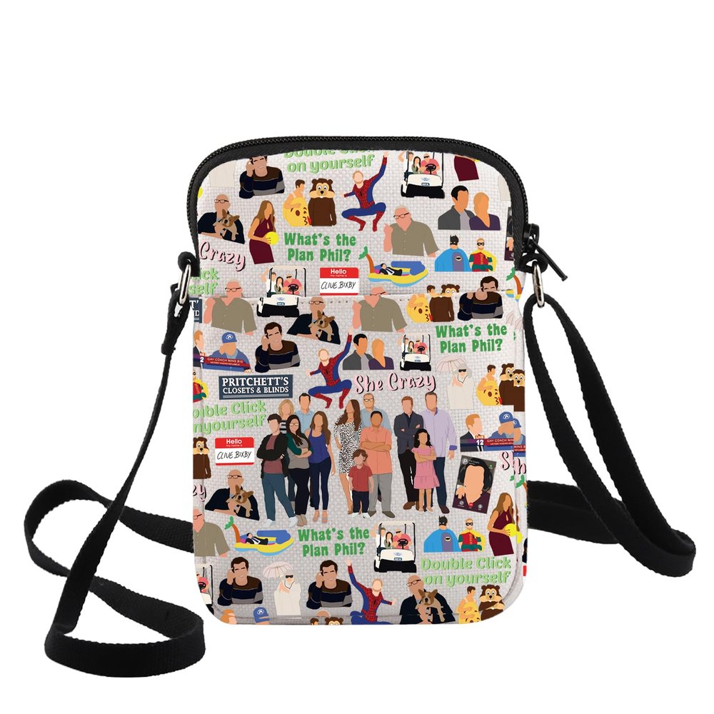 G2TUP Dunphy Family Crossbody Bag Phil & Claire Dunphy Fans Gift What The Plan Phil Shoulder Bag Pritchett's Family Merch (What's the Plan CB)