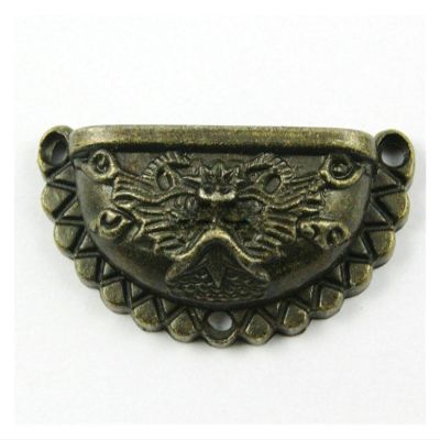 DLAHPJPT 4 Pieces Antique Brass Jewelry Box Handle Dragon Knob 48x23mm