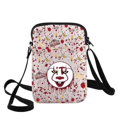 G2TUP Horror Clown Adjustable Strap Bag Horror Movie Fans Gift Horrible Face Theme Crossbody Bag Clown Merchandise (Pen-wise CB)