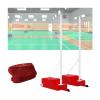 LVLDAWA Badminton Nets Package, Freey Standing Volleyball Net Stand with Replacement Netting Outdoor Sports Netting Set with Wheels for Court, Beach(Red) view 1