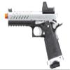 Vorsk Steel CNC Airsoft Hi-Capa 5.1 Gas Blowback Pistol w/Red Dot Sight (Black/Chrome) view 2