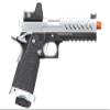 Vorsk Steel CNC Airsoft Hi-Capa 5.1 Gas Blowback Pistol w/Red Dot Sight (Black/Chrome) view 3