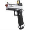 Vorsk Steel CNC Airsoft Hi-Capa 5.1 Gas Blowback Pistol w/Red Dot Sight (Black/Chrome) view 4