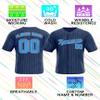 Custom Stripe Baseball Jerseys - Personalized Pinstripe Team Uniforms for Men, Women, Boys, Girls - Add Your Name, Number, Logo - Customized Baseball Shirts for Sports Fans, Teams, Events, Gifts view 4