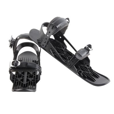 Topyond Mini Ski Skates Snow Skateboard Shoe Bindings, Adjustable Straps, Metal Edges Ski Shoes for Winter Outdoor Sports, Slopes, Snow Parks, Hiking Trails