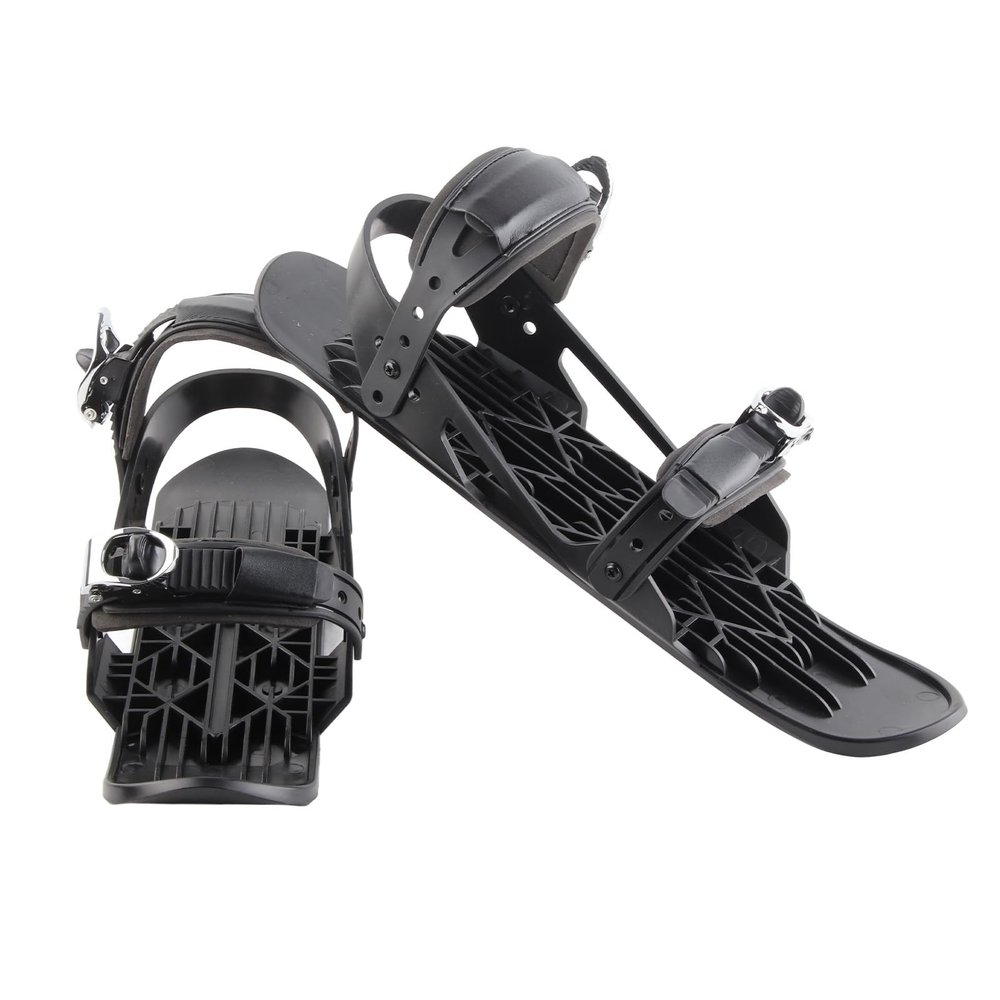 Topyond Mini Ski Skates Snow Skateboard Shoe Bindings, Adjustable Straps, Metal Edges Ski Shoes for Winter Outdoor Sports, Slopes, Snow Parks, Hiking Trails