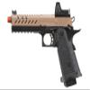 Vorsk Steel CNC Airsoft Hi-Capa 5.1 Gas Blowback Pistol w/Red Dot Sight (Black/Tan) view 2