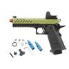 Vorsk Steel CNC Airsoft Hi-Capa 5.1 Gas Blowback Pistol w/Red Dot Sight (Black/Green)