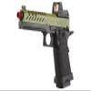 Vorsk Steel CNC Airsoft Hi-Capa 5.1 Gas Blowback Pistol w/Red Dot Sight (Black/Green) view 4
