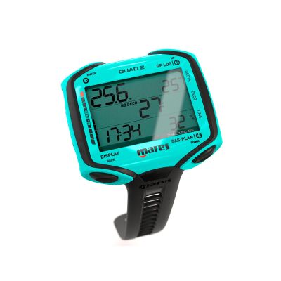 Mares Quad 2 Smart Wrist Underwater Scuba Dive Computer | Depth, Decompression, Time Display, Aqua