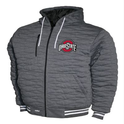 Franchise Club Mens Diamond Quilted Jacket (Ohio State, Large)