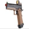 Vorsk Steel CNC Airsoft Hi-Capa 5.1 Gas Blowback Pistol w/Red Dot Sight (Tan/Black) view 4